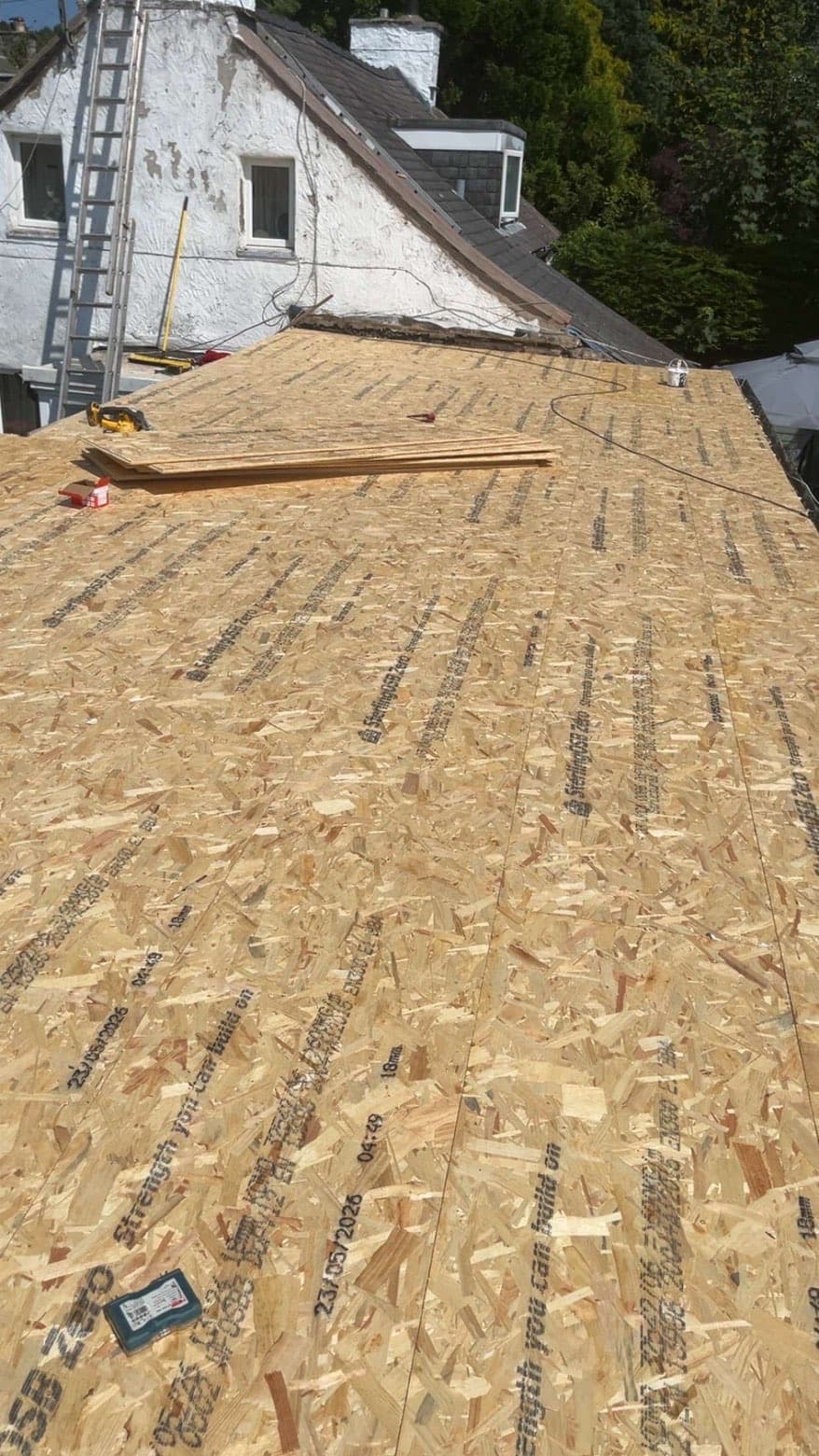 New roof installation