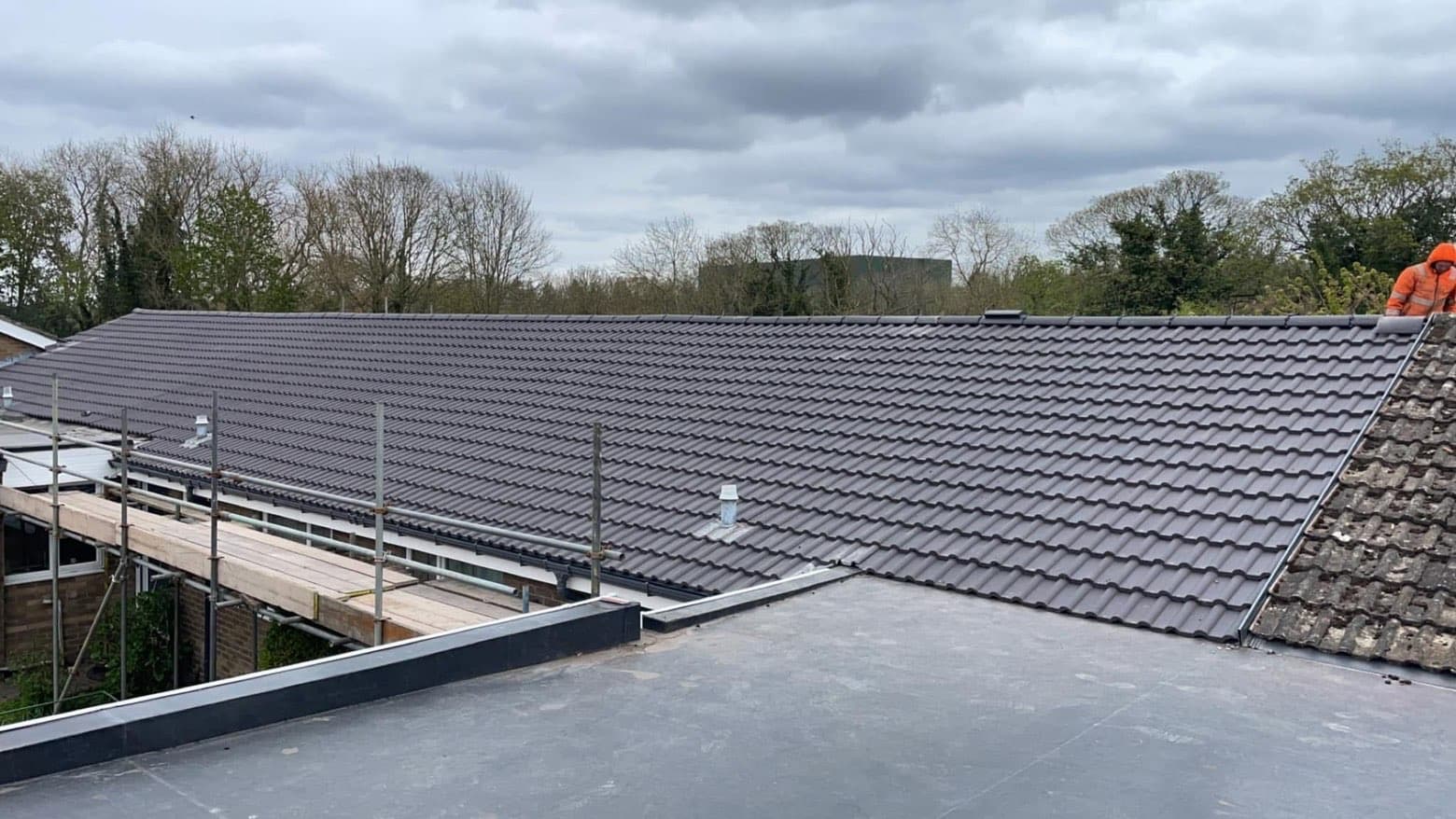 Completed re-roof across a full residential building